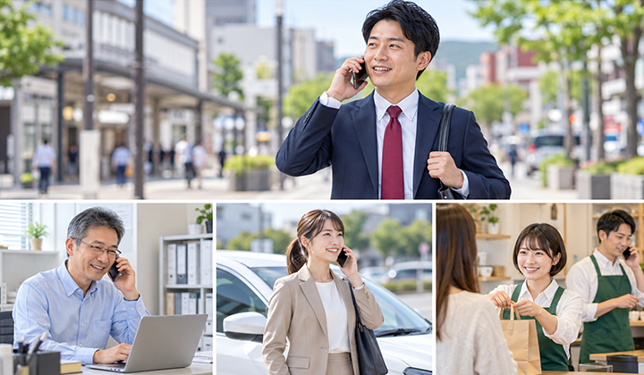 盛岡エリアで019番号をスマホ活用する場面